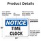 Signmission Time Clock, 24 in W x Rectangle, Plastic OS-2PACK-NS-P-1824-L-18675 - alternate 4